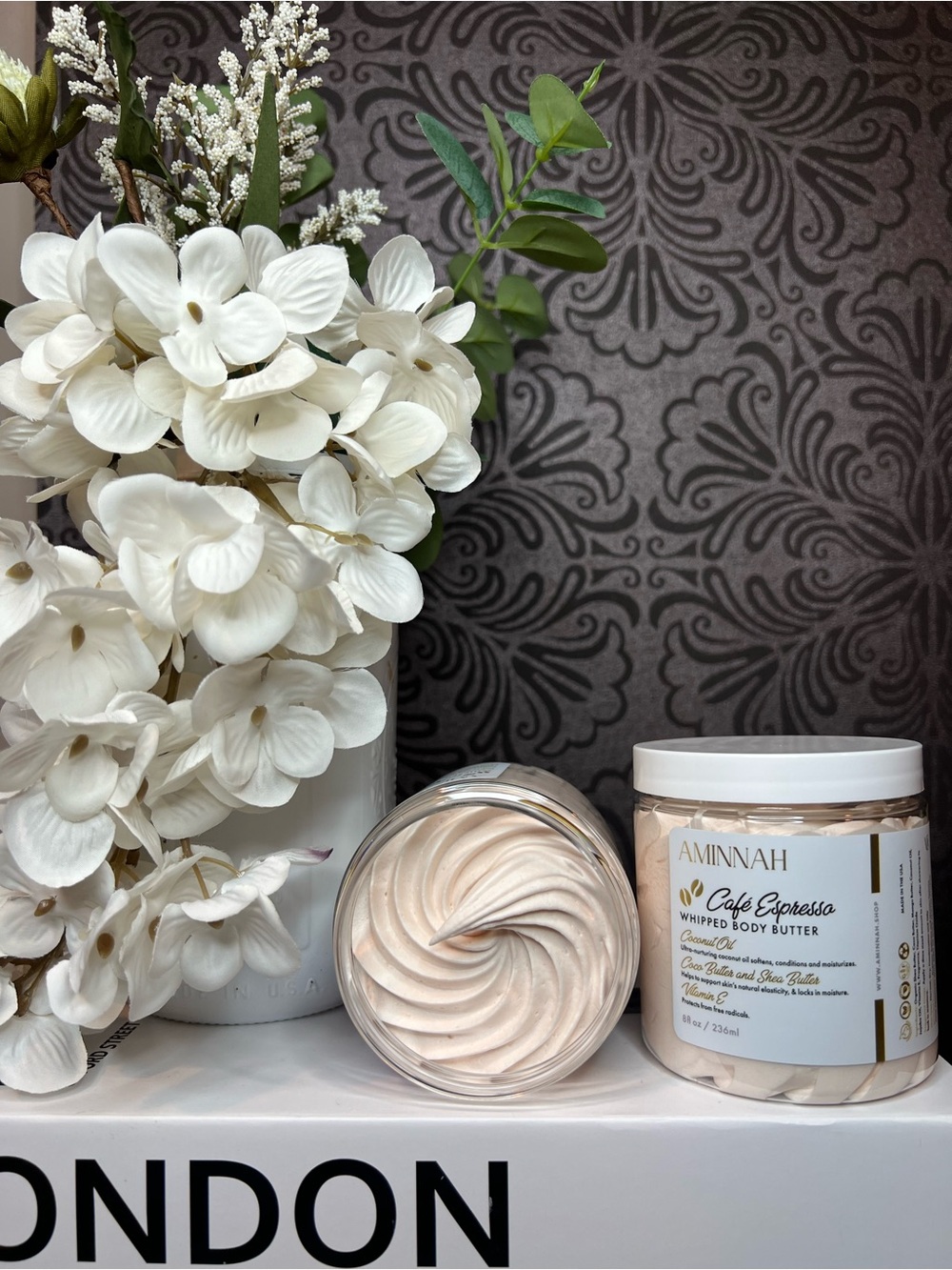 AMINNAH Cafe Espresso Whipped Body Butter - 8oz